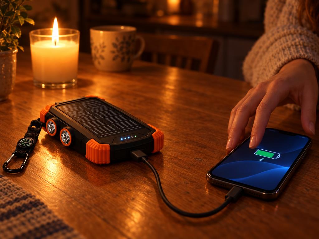 NoodStroom zonne-powerbank