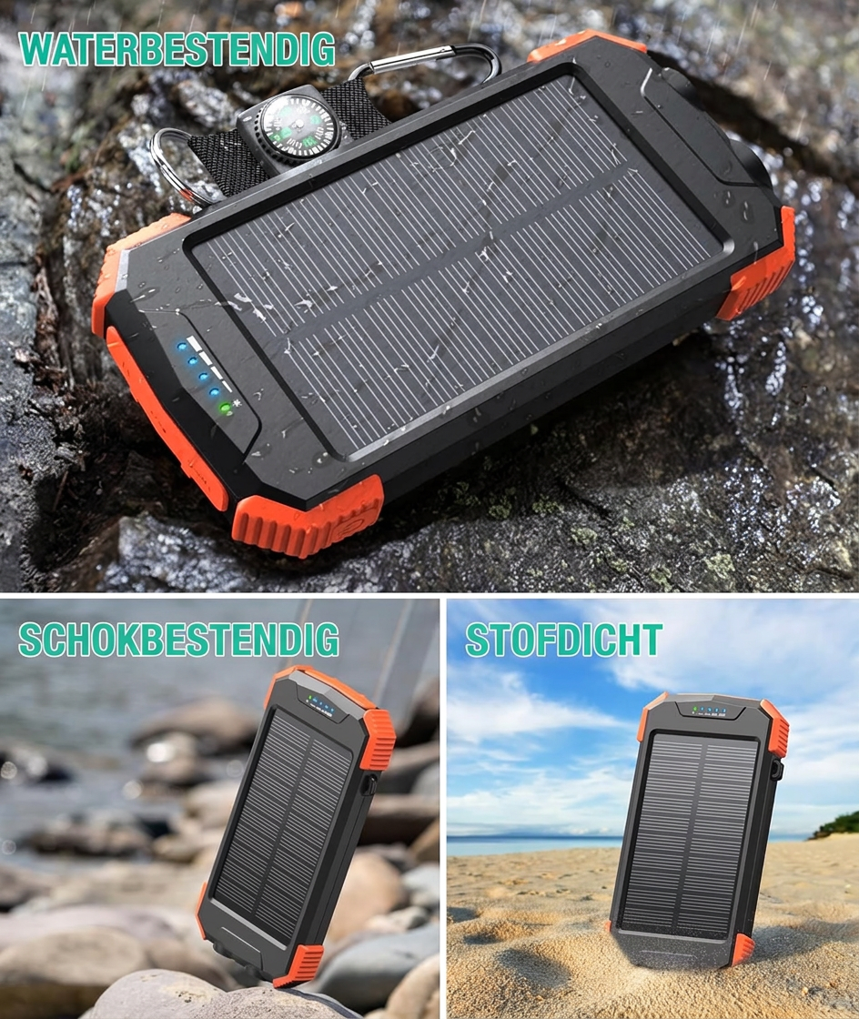 NoodStroom zonne-powerbank