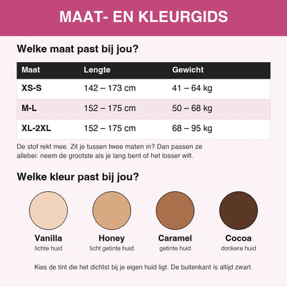 Fleecies maat- en kleurgids