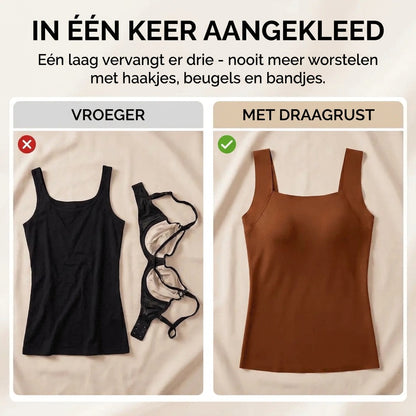 DraagRust top met ingebouwde bh