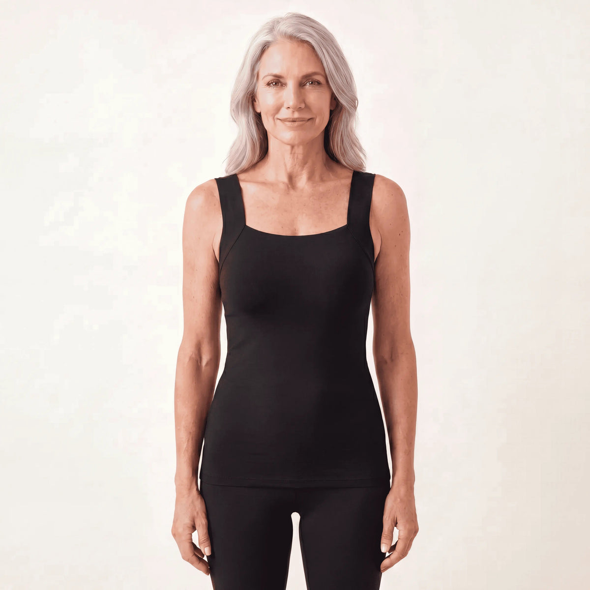 DraagRust top met ingebouwde bh, zwart