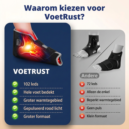 VoetRust™ Roodlichttherapie voor Neuropathie