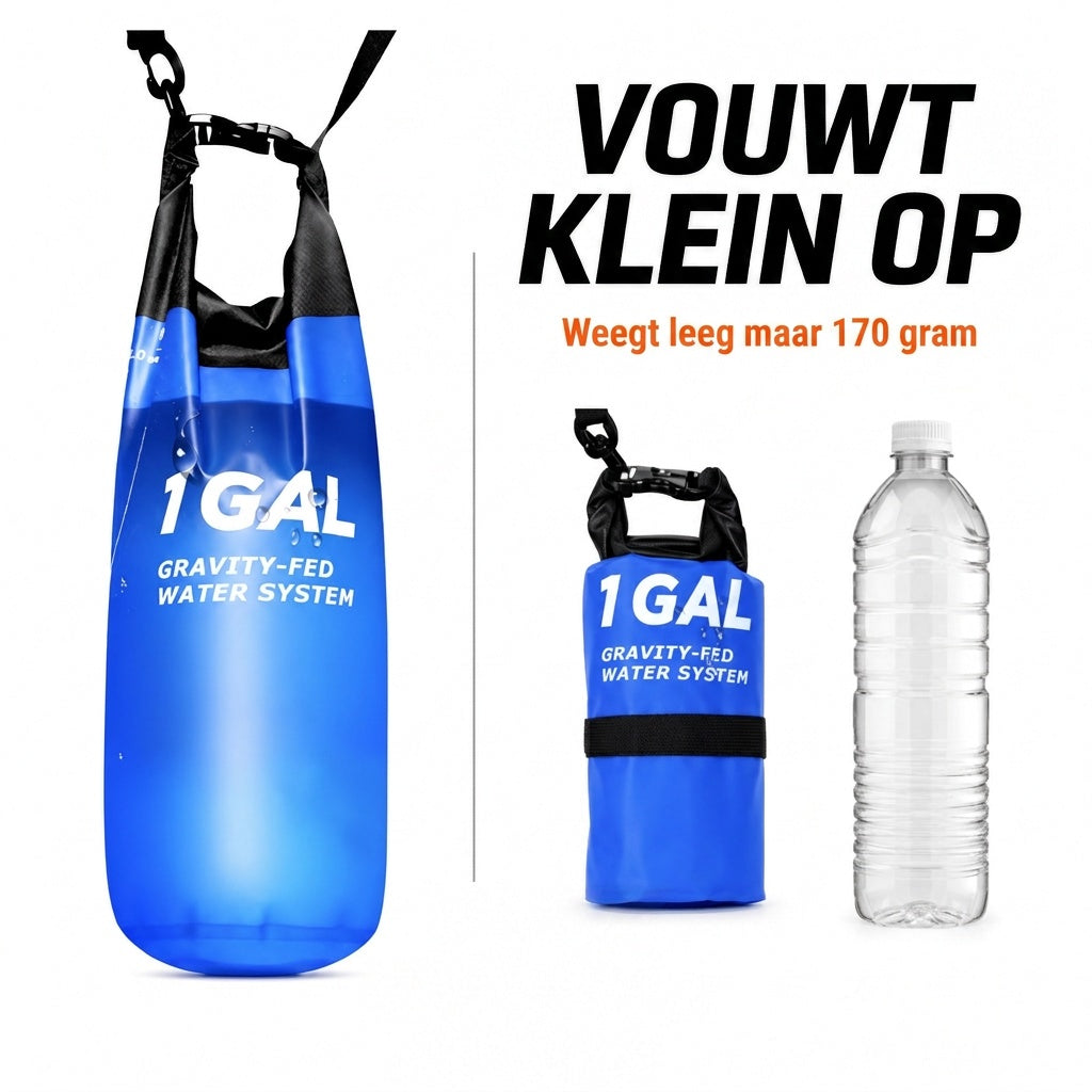 WaterRust vouwt klein op