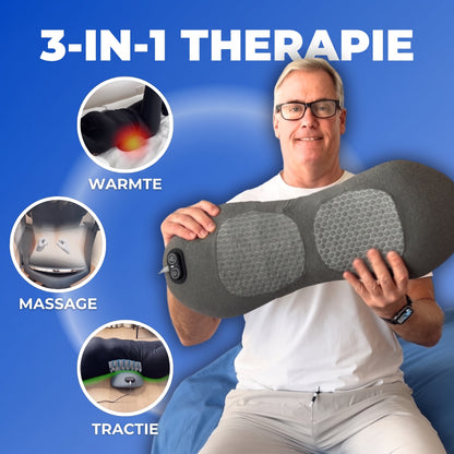 3-in-1 therapie: warmte, massage, tractie